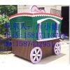 商業(yè)街售貨車(chē)，實(shí)木售賣(mài)車(chē)，廣場(chǎng)木制售賣(mài)亭